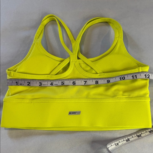 Athletic Works Sports Bra DRI-MORE TECH Bright Yellow Tie-Dye Women Sz XS - Picture 5 of 8